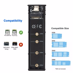 M.2 PCIe NVMe SSD-kotelo USB3.1