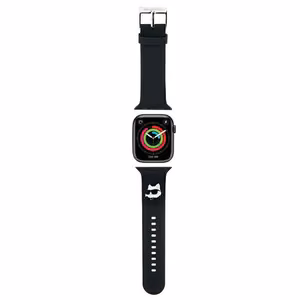 Karl Lagerfeld 3D Rubber Choupette Heads hihna musta Apple Watch 38/40/41mm:lle