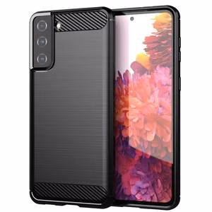 Carbon Case Joustava kansi TPU Asia Samsung Galaxy S21+ 5G (S21 Plus 5G) musta