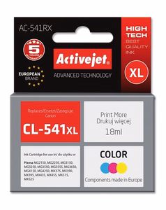 Activejet AC-541RX – kolmivärinen mustekasetti, korvaa tuotteen Canon CL-541XL, 18 ml, Premium