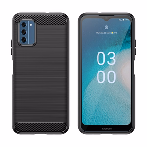 Carbon Case silikoninen suojakuori Nokia C300:lle - musta