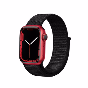 Crong Nylon Reflex Sport strap for Apple Watch 44 / 45 / 46 / 49 mm, black