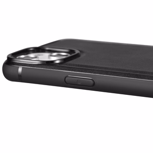iCarer Nahka Öljyvaha kotelo päällystetty luonnon nahkaa iPhone 14 Plus musta (WMI14220719-BK)