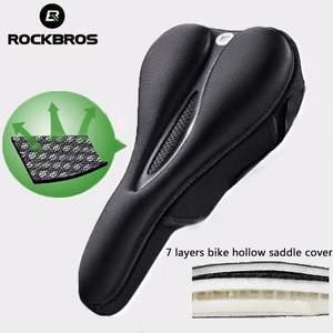 Rockbros LF047-B silikonigeelinen pyörän satulanpäällinen koko L - musta