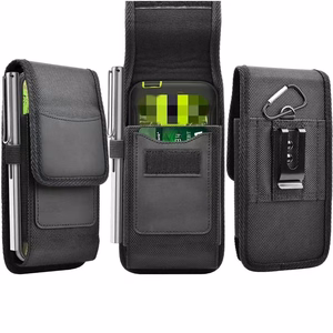Pystysuuntainen yleinen suojakuori OXFORD malli 3 iPhone 11 / 11 PRO / 12 / 12 PRO / 13 / 13 PRO / Samsung A10 / A41 / A50 / A51 / Huawei P30 LITE / P40 / P8 / P9 LITE:lle musta