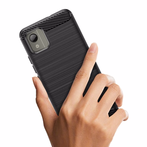 Carbon Case silikoninen suojakuori Nokia C110:lle - musta