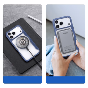 Dux Ducis Skin X Pro iPhone 17 Pro Max Suojakuori Lompakolla, MagSafe-yhteensopiva - Sininen