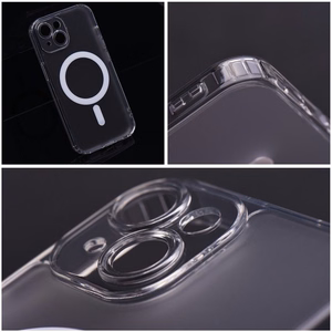 Suojakuori iPhone 14 PLUS:lle Frost Mag Cover MagSafe-yhteensopiva (kameransuoja) läpinäkyvä jäinen