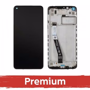 LCD Display Compatible With Xiaomi Redmi Note 9 Black with Frame OEM