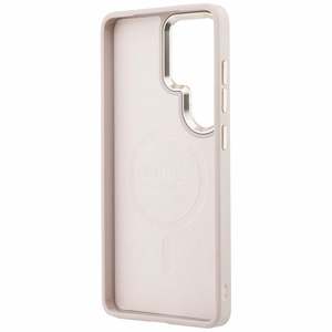 Guess suojakuori 4G Embossed Ring MagSafe Samsung Galaxy S26 Ultra:lle pinkki