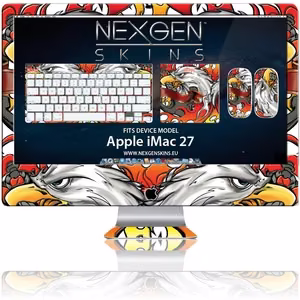 Nexgen 3D-tehosteinen koristetarrasarja 27 tuuman iMacille, Iron Eagle 3D