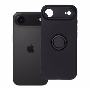 Silikoninen Suojakuori Renkaalla iPhone 17 AIR:lle musta