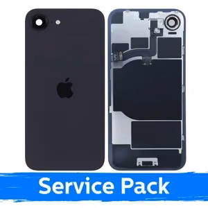 Takakansi, yhteensopiva Apple iPhone 16e:n kanssa / Musta / (Service Pack)