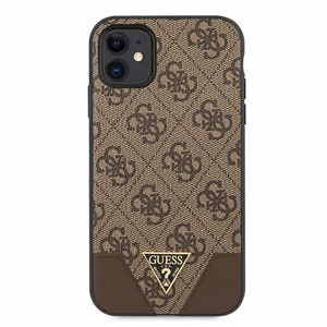 Guess 4G Triangle Collection suojakuori iPhone 11 6.1" / Xr 6.1":lle - ruskea