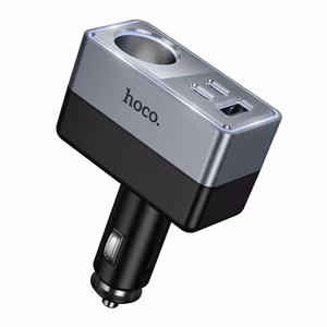 Hoco Z65A Car charger 1x USB-A + 2x USB-C + 1x cigarette lighter ports PD QC3.0 max 165W/24V black