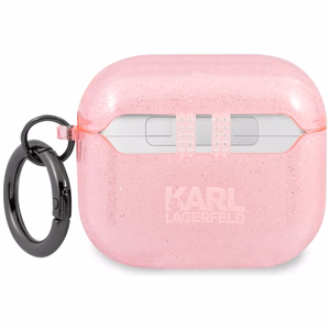 Karl Lagerfeld Glitter Choupette Case for AirPods 3 - Pink