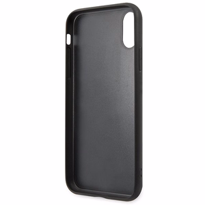 Karl Lagerfeld Saffiano Karl&Choupette Head suojakuori iPhone XS Max:lle - musta