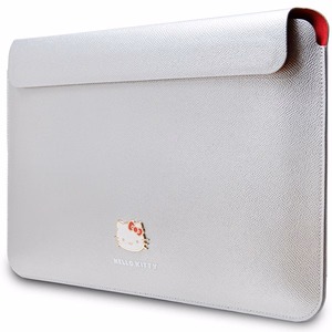 Hello Kitty PU Metal Logo suojakotelo 14 tuuman kannettavalle - hopeinen