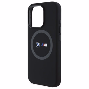 BMW M Silikoninen Printed Ring MagSafe suojakuori iPhone 16 Pro Max:lle - musta