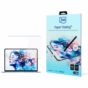 Apple MacBook Air 13,6" M2/M3/M4 – enintään 15" 3mk Paper Feeling – näytönsuojakalvo