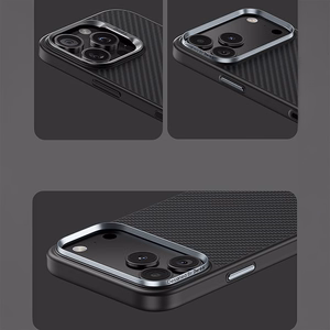 Benks Magnetic Armor Pro 600D -kevlar-kuori metallikehyksellä (C.K.FL.AP.BK.BA72) iPhone 18 Pro / 17 Pro -puhelimiin, musta