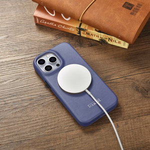 iCarer CE Premium Nahka Folio Case iPhone 14 Pro Max Magneettinen Flip Nahka Folio Case MagSafe Light Purple (WMI14220716-LP)