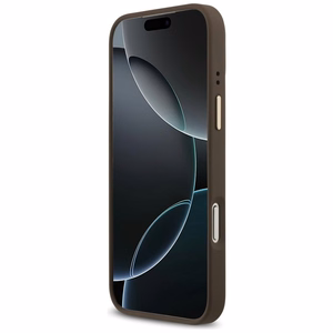 GUESS Suojakuori IPHONE 17 Pro Max MagSafe GUHMP17XP4GRMDEW (PU W/ 4G Strass Logo) ruskea