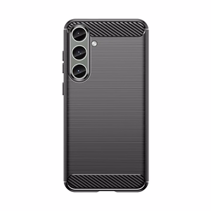 Carbon Suojakuori Samsung Galaxy S24+:lle joustava silikoninen hiilisuojus - musta