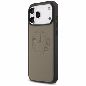 Mercedes Nahkainen Vintage Logo MagSafe Suojakuori iPhone 17 Pro Max:lle - Beige
