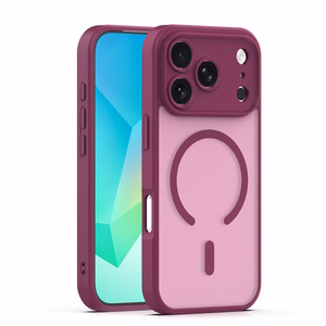 Mag Matt Suojakuori iPhone 17 Pro Max 6,9:lle tummanpunainen kamerasuoja