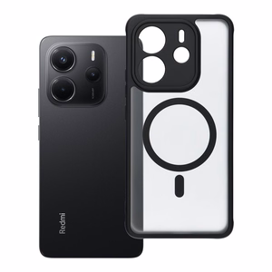 Suojakuori Xiaomi Redmi Note 14 4G:lle Full Matte Mag Cover yhteensopiva MagSafe musta