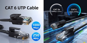 Cable Cat6 UTP, 3m, black