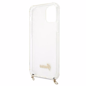 Guess GUHCP12MKC4GSGO iPhone 12/12 Pro 6.1" Transparent hard case 4G Gold Chain