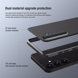 Nillkin Super Frosted Shield Pro panssaroitu Suojakuori Samsung Galaxy S24:lle - punainen