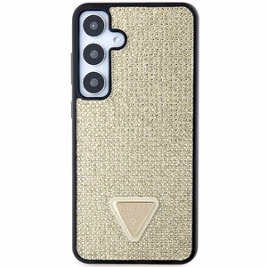 Guess Rhinestone Triangle suojakuori laitteelle Samsung Galaxy S24+, kullanvärinen