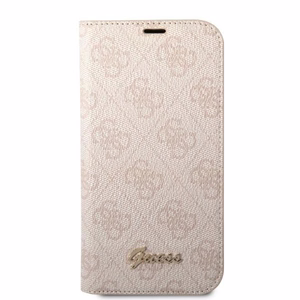 Guess GUBKP14XHG4SHP iPhone 14 Pro Max 6.7 vaaleanpunainen / vaaleanpunainen kirjakuori 4G Vintage Gold Logo