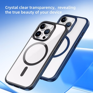 Rock Guard Series magneettinen suojakuori Iphone 15 Plus -puhelimelle, läpinäkyvä-musta