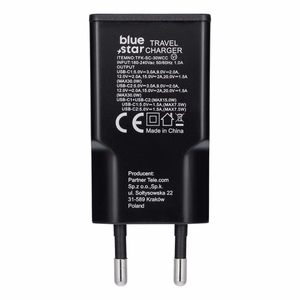 Blue Star Slim GaN TFK-SC-30WCC 30W 2x USB-C QC 4.0 / PD 3A -laturi, musta