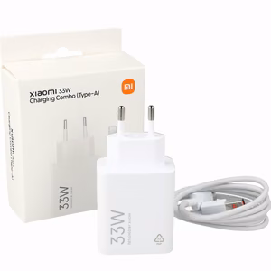 Xiaomi MDY-16-EF 1xUSB-A 33W Seinälaturi 3A USB-C-kaapelilla - Valkoinen