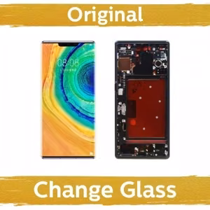 LCD-näyttö yhteensopiva Huawei Mate 30 Pro kehyksellä / musta / (uudistettu: Kiina)