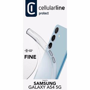 Cellularline Fine suojakuori Samsung Galaxy A54 5G -laitteelle, läpinäkyvä