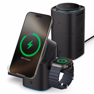 Spigen Essential EF223MS 3-in-1 Qi2 Langaton Laturi - Musta