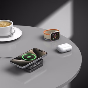 Blavec Induktiolaturi BQI-02 Qi 15W magneettinen Magsafe 3-in-1 Apple/Samsung Watch (BQI02-QIMB) musta