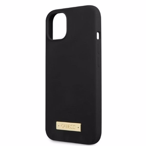 Guess GUHMP13MSPLK iPhone 13 6.1" black/black hard case Silicone Logo Plate MagSafe