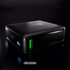SBS HD 30W 10000mAh USB-C Powerbank with LCD Display - Black