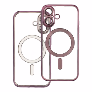 Suojakuori iPhone 16:lle Electro Mag Cover yhteensopiva MagSafe-version kanssa violetti