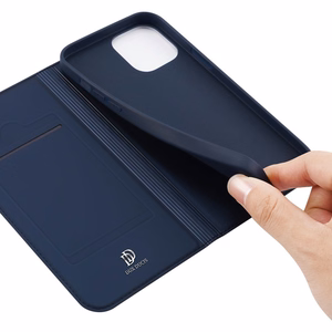 Dux Ducis Skin Pro kirjahylly tyyppinen kotelo iPhone 13 Pro Max sininen