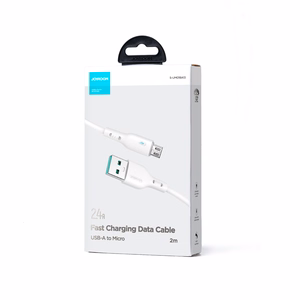 Joyroom Premium Series A13 USB-A / micro USB 2.4A 2m kaapeli - valkoinen