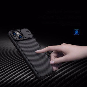 Nillkin CamShield Pro Case iPhone 14 Plus panssarisuojus kameran suojus Musta