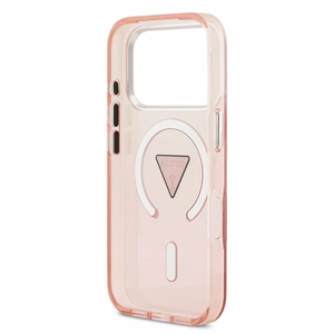 GUESS magneettinen suojakuori iPhone 17 Pro MagSafe-yhteensopiva GUHMP17LHGTMLCGP (IML Gradient kolmiologolla) pinkki